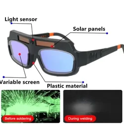 Automatic Darkening Dimming Welding Glasses Anti-glare Argon Arc Welding Glasses Welder Eye Protection Goggles Tools