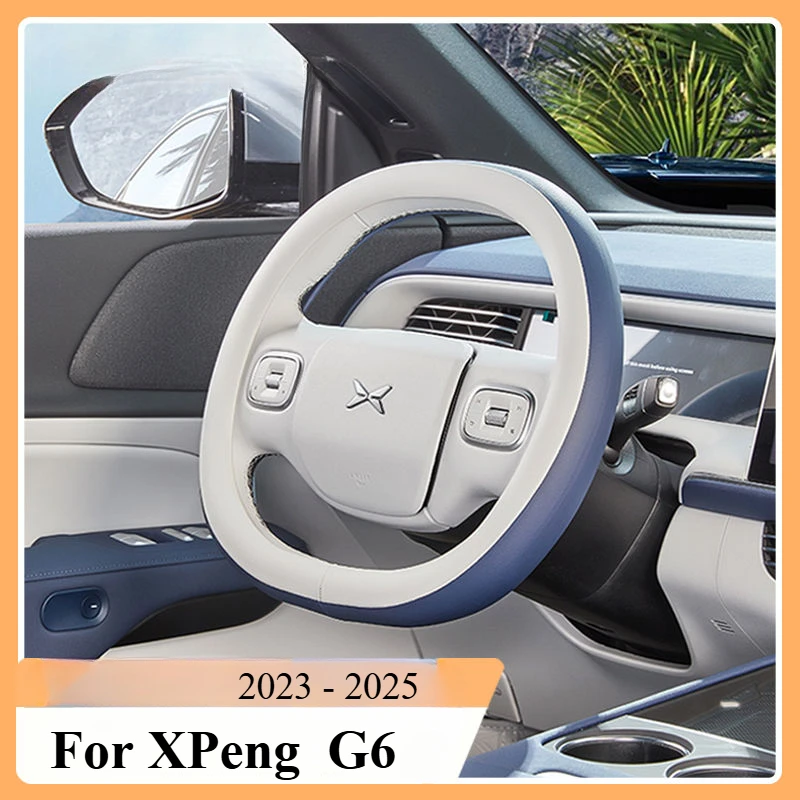

Для XPeng Xiao Peng G6 2023 2024 2025 автомобильный чехол на руль кожаный нескользящий автомобильный аксессуар для интерьера