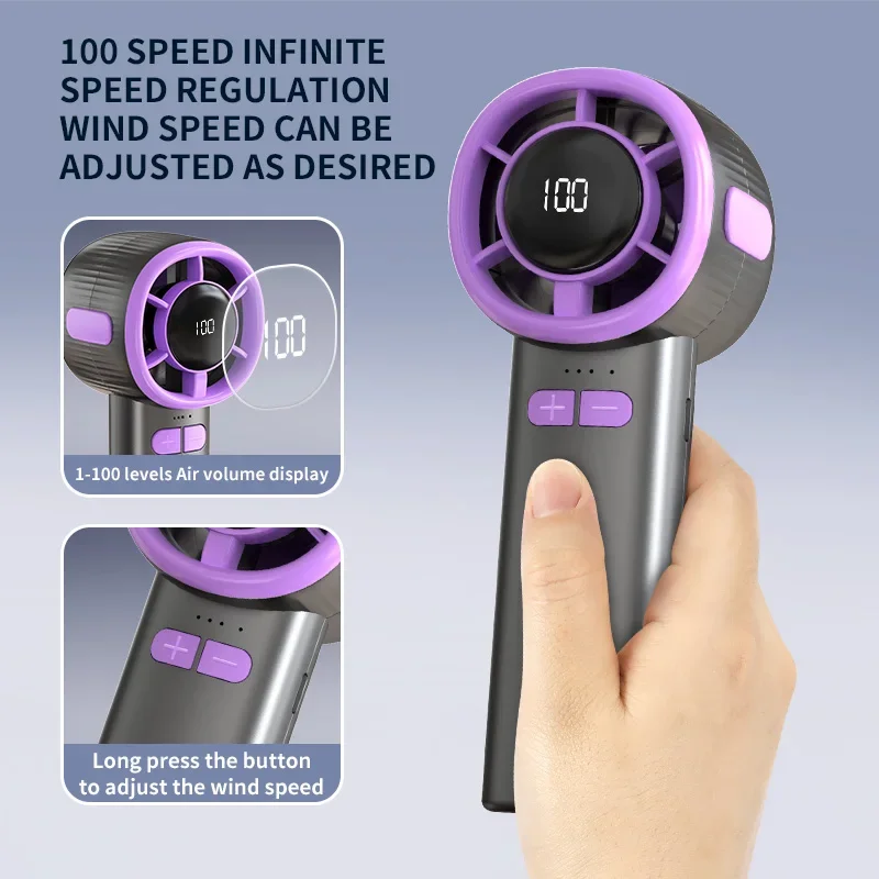 

Motorcycle rider exclusive 100 speed high-speed ice sensing fan with semiconductor cooling and USB charging for long-distance mo