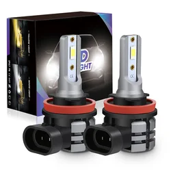 2PCS Fanless H7 H10 H8 H16(JP) H11 LED Lights 3000K 6000K 1:1 Size Canbus 60W HB3 9005 HB4 9006 LED 12V Car Headlight Fog Light