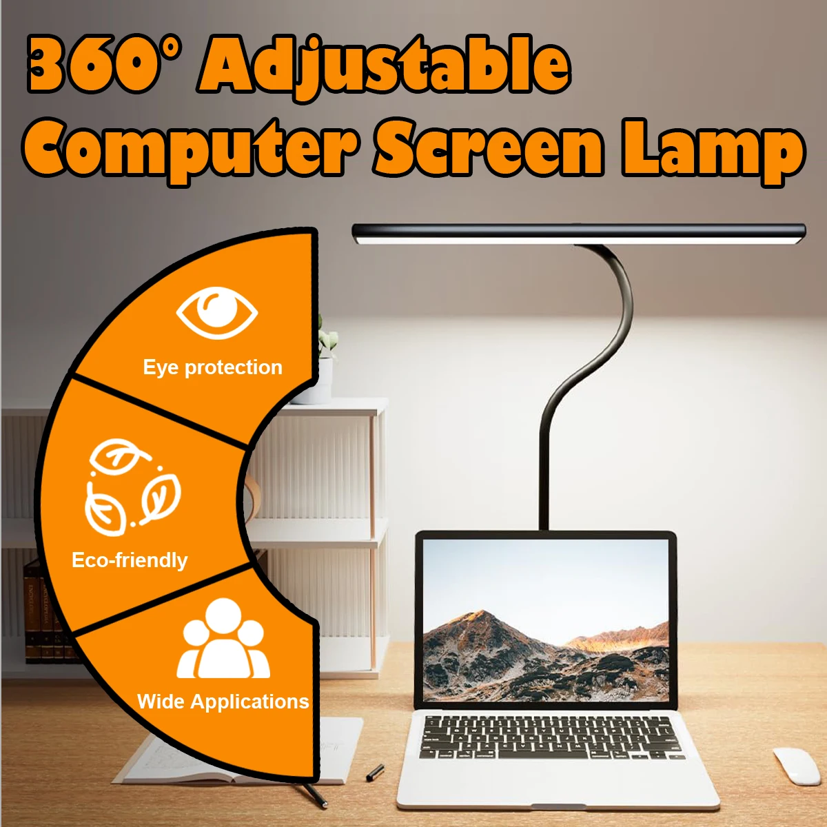 

70cm Stepless Dimming Night Light Eye-protection Nightlight Bedside Screen Lights Clamp Study Table Lamps Mini Desk Led Bar To 3