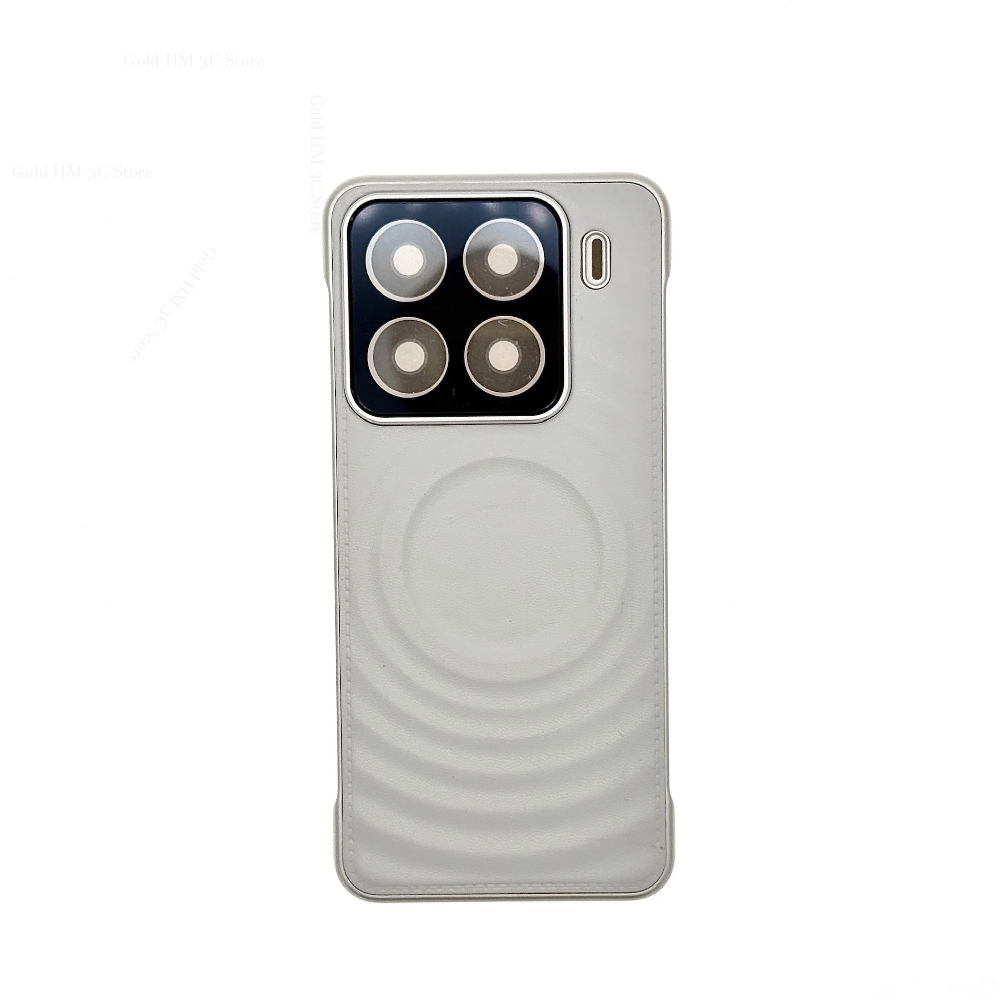 For Magsafe Leather Frameless Phone Case For Xiaomi 15 Ultra Wireless Charging Borderless Cover For Xiaomi 15 Pro Magsafing Capa