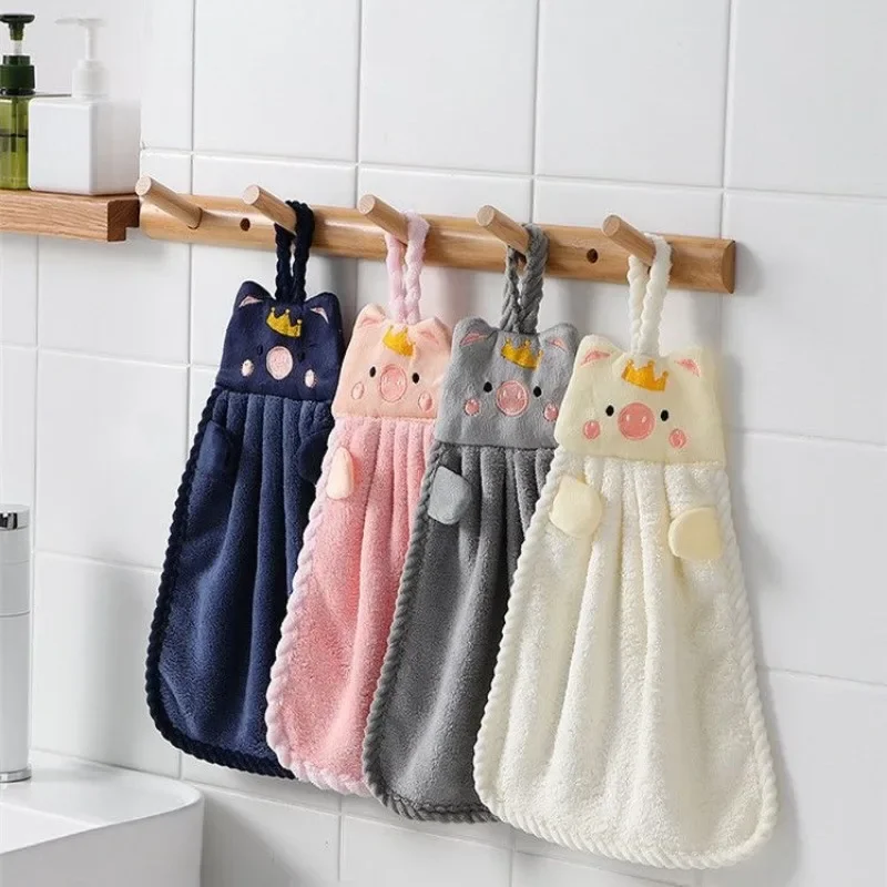 Cute Hand Towels Kitchen Bathroom Hand Towel Super Absorbent Microfiber Kitchen Towel High-efficiency Tableware Cleaning Towel