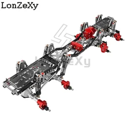 Metal Upgraded 8x8 RC Car Chassis Frame with 2 Front Steering Portal Axles Gearbox DIY for Axial SCX10 II 1/10 RC Crawler Car
