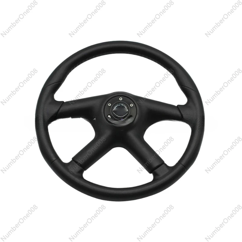 Car Tuning Steering Wheel Genuine Leather Drift Racing Game Steering Wheel Universal 350mm