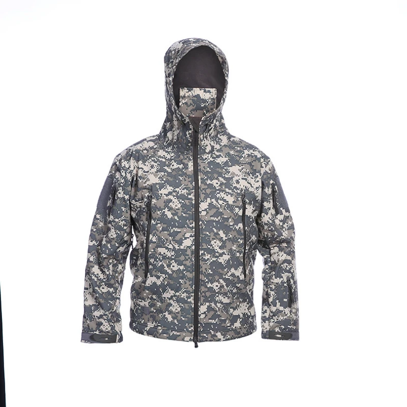 Outdoor Clothes Shark Skin Warm Suit Camouflage Coats Men Autumn Winter Soft Shell Waterproof Windproof Fleece Coats