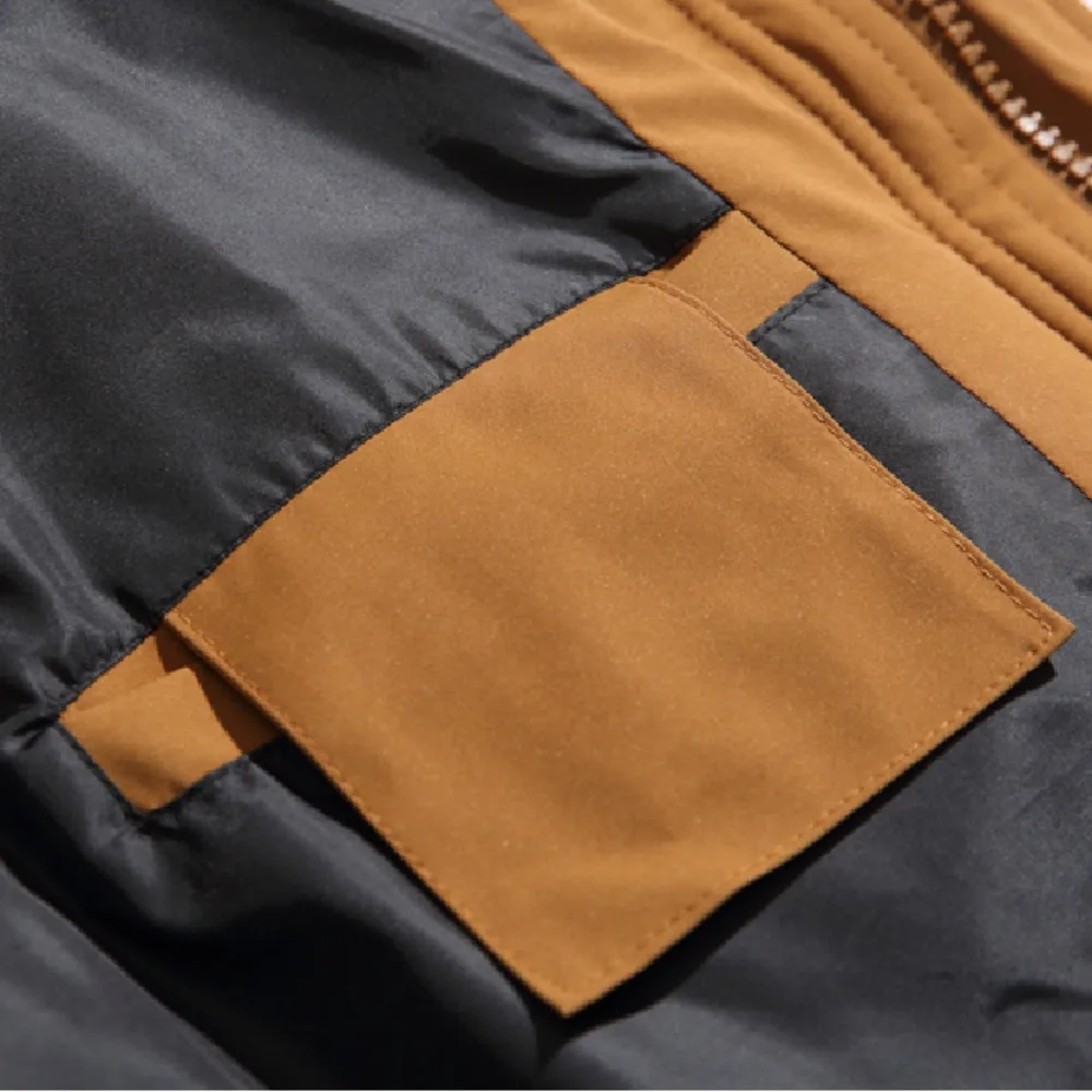 เสื้อกั๊กคอตั้งผ้าฝ้ายสำหรับผู้ชาย รุ่นใหม่ ฤดูใบไม้ร่วงและฤดูหนาว ปี 2025 แจ็คเก็ตผู้ชาย สวมใส่สบาย อุ่น