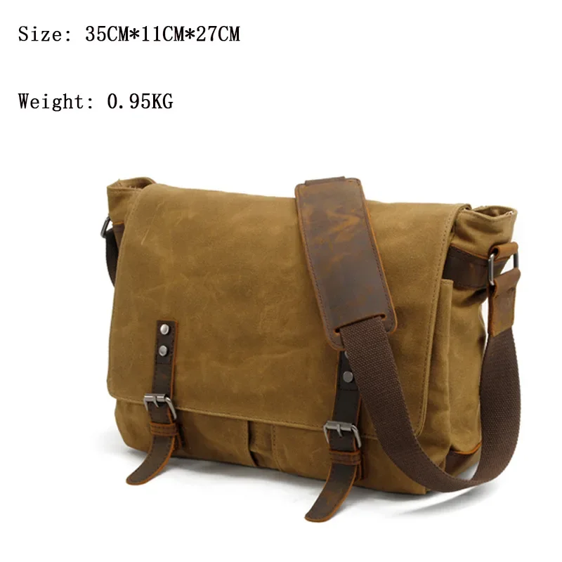 

Новая винтажная сумка для ноутбука из плотного холста 15,6 дюймов, мужская повседневная сумка через плечо с большой вместимостью и защитой от ударов