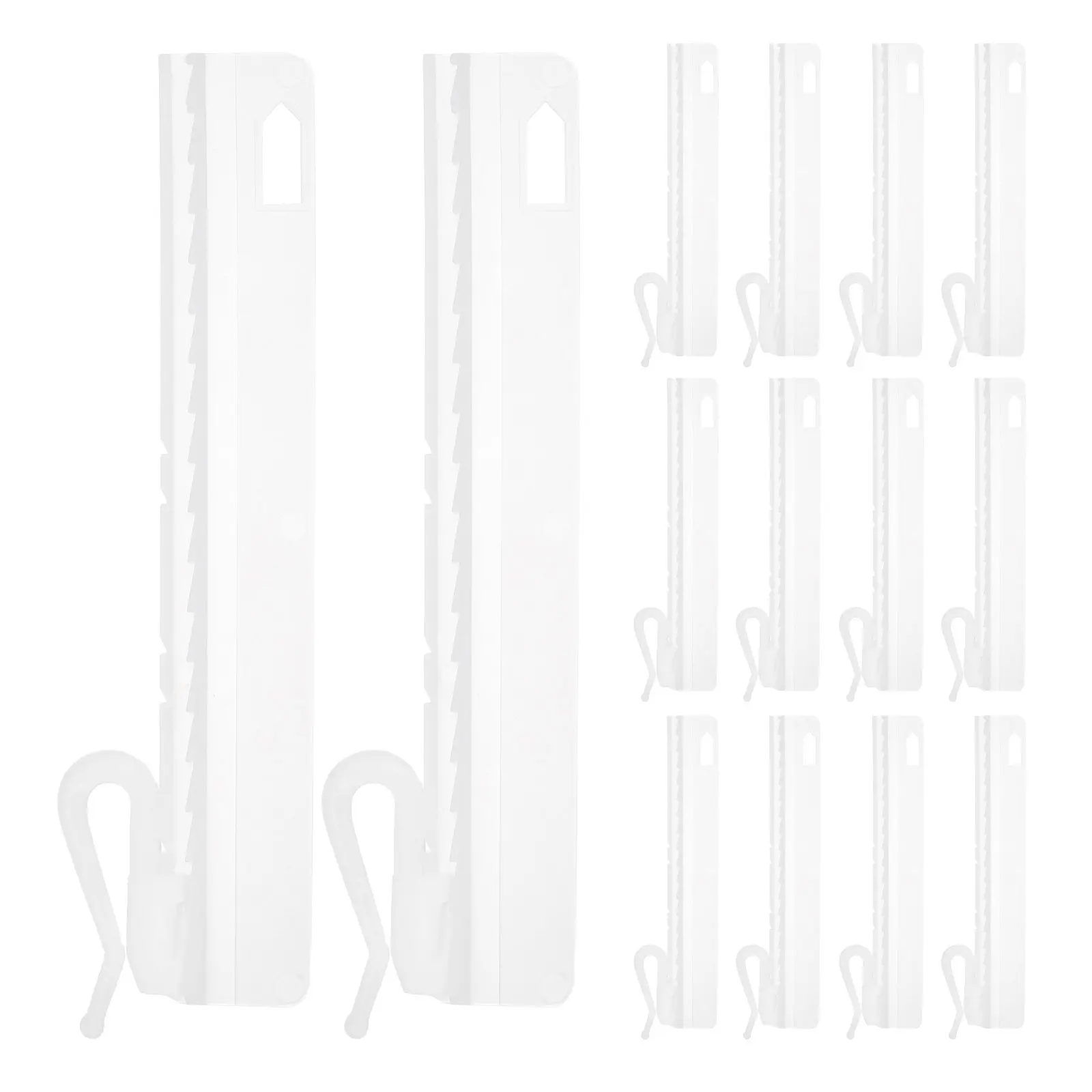 60Pcs White Pinch Pleat Curtain Hooks 3.7inch Adjustable Plastic Clips for Drapes Curtains Rods Modern Living Room Bedroom