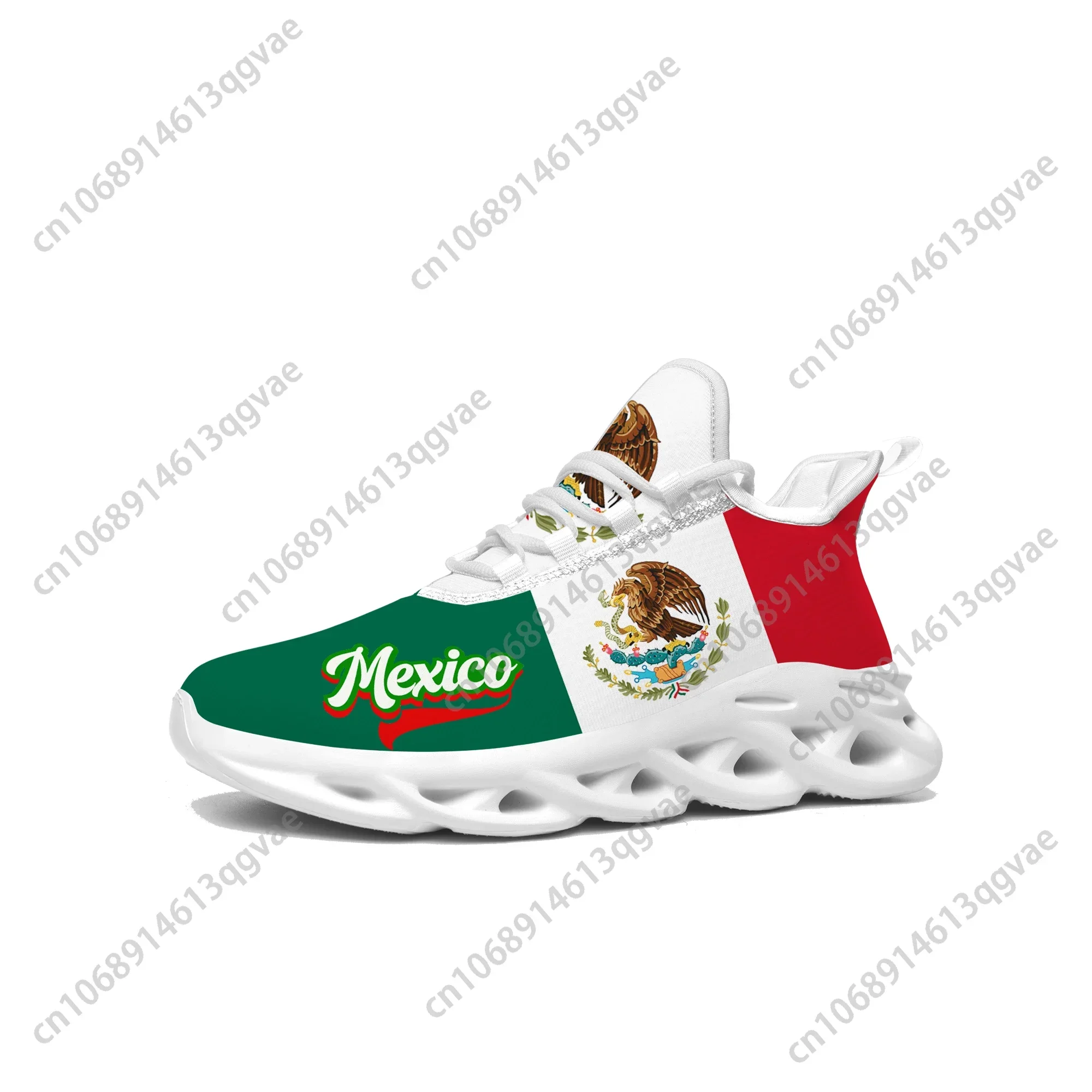 Mexican Flag Sneakers Mexico Mens Womens Flats Shoes Sports Running High Quality Sneaker Lace Up Mesh Footwear Tailor-made Shoe