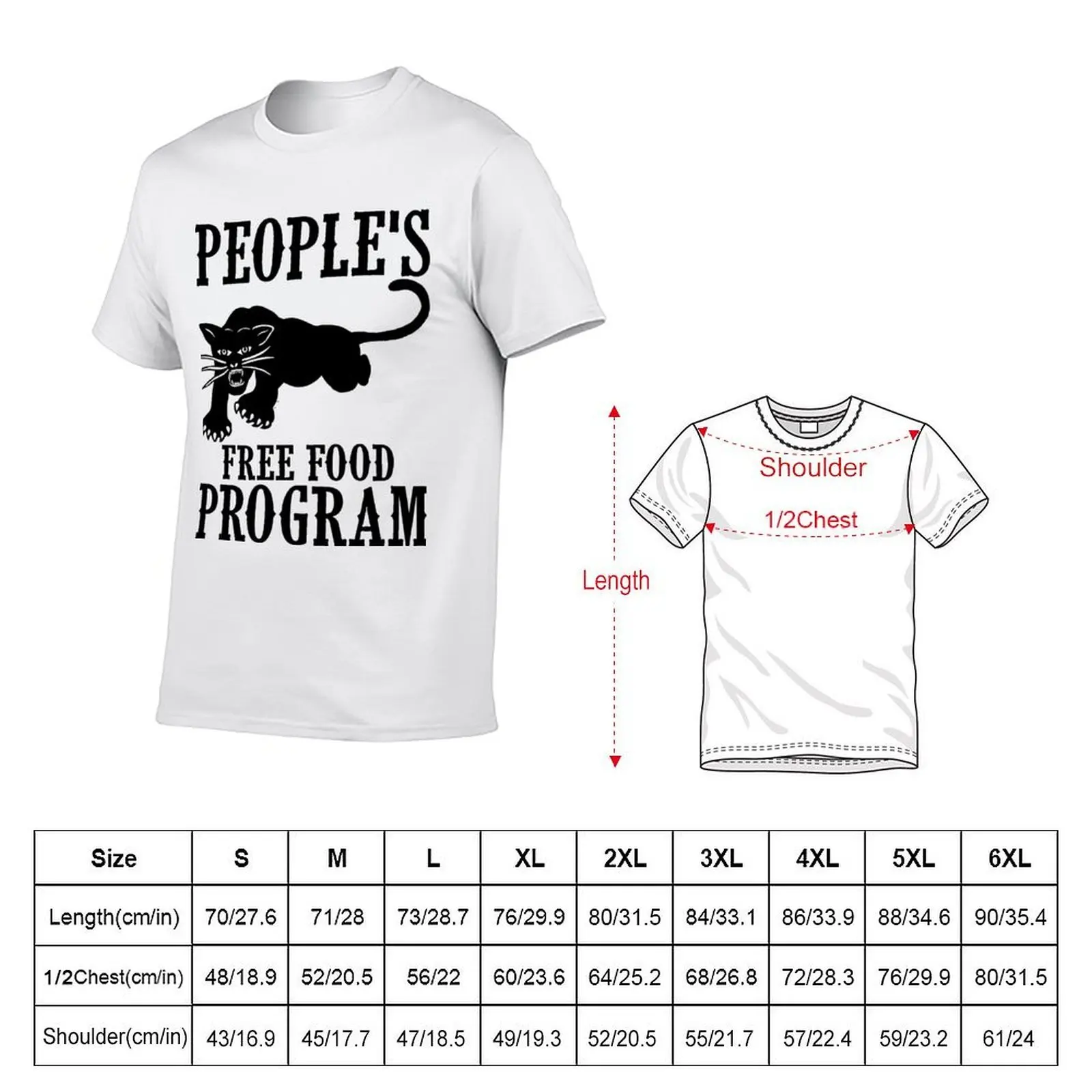 People's free food program T shirt T-Shirt man t shirt summer t shirts for man cotton T-Shirt