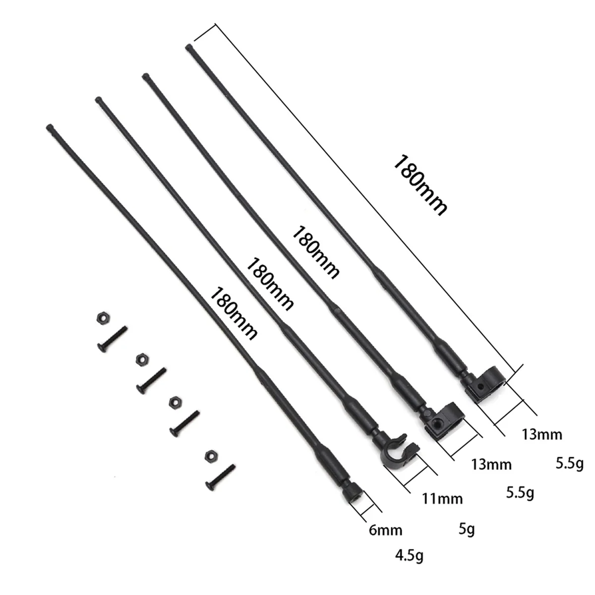 1Pcs Simulated Antenna Decorative Signal Line for 1/10 1/8 RC Car TRX4 AXIAL SCX10 II 90046 Style C