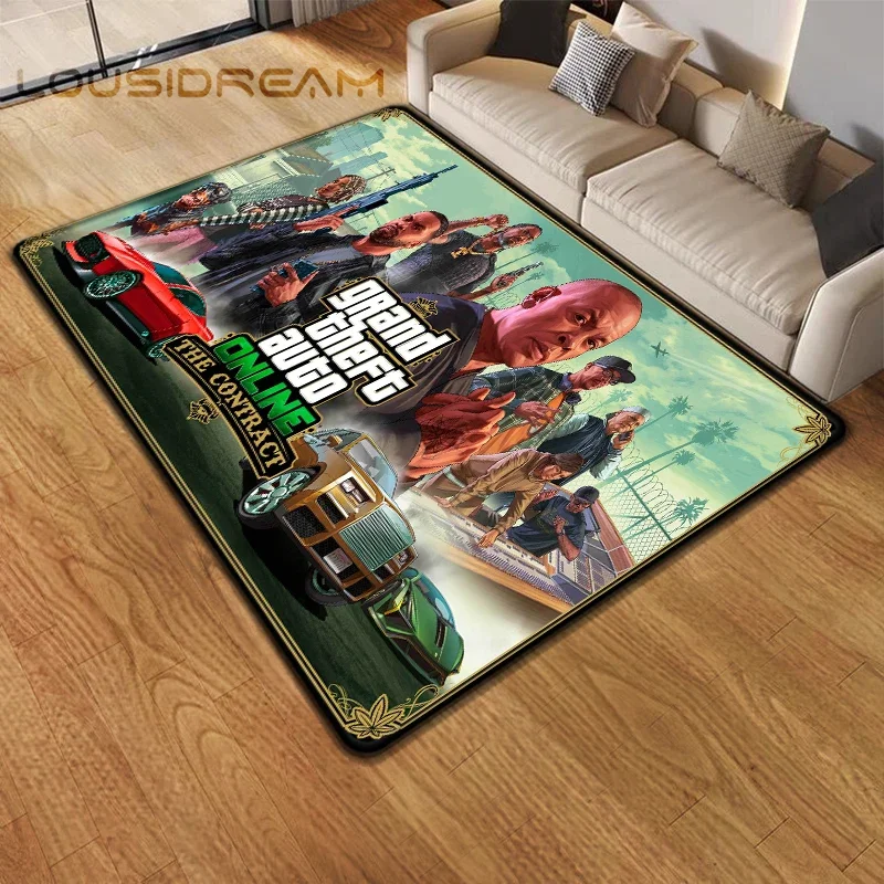 3D Grand Theft Auto GTA Game Carpet, Kitchen MEntrance Doormat, Bedroom Floor Decoration, Living Room and Bathroom Rug