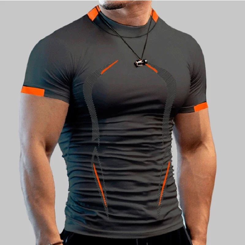 2024 Men Compression Shirt Men Fitness Gym Super Hero Sport Running T-Shirt Fitness Training Breathable Quick Dry Short Sleeve