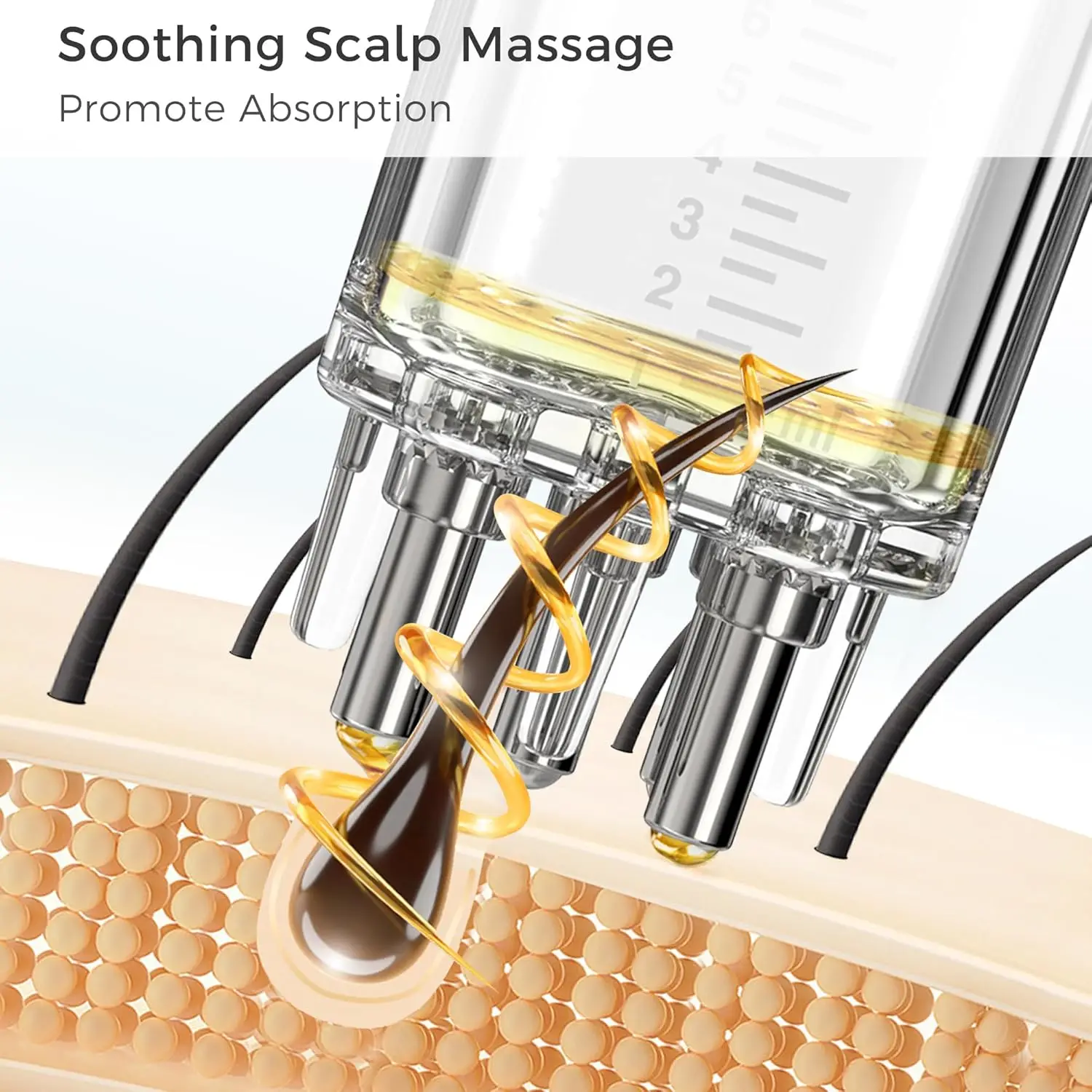 Minoxidil Applicator,Easy Fast Apply Exactly Effective Massage Mini Scalp Applicator Comb Dedicated to Minoxidil Hair Growth