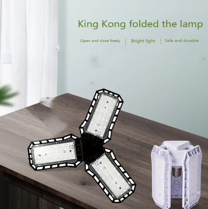  Adjustable LED garage lamp |3 panel ceiling lamp design sunlight deformable home/workshop/basement decoration lighting 