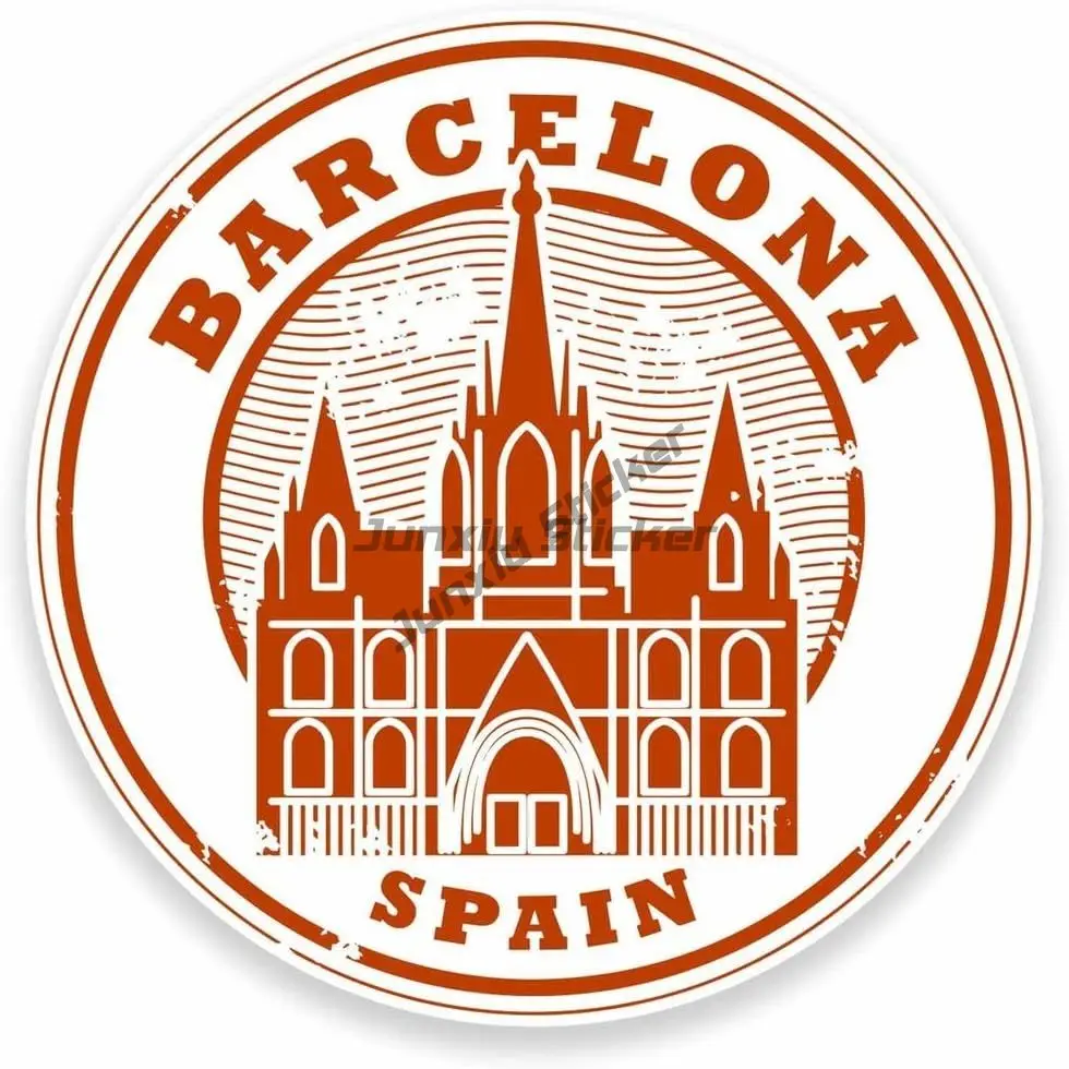 SPAIN BARCELONA Sagrada Familia Vintage Travel Vinyl Sticker for Car Laptop Self-adhesive Decorative Cover Scratch Decals 2