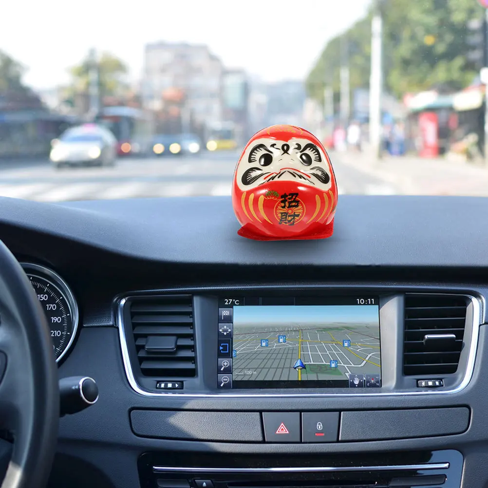 

2Pcs Ceramic Wealth Safeness Ornament Japanese Lucky Mascot Home Decor Ceramic Fortune Japanese Figurines