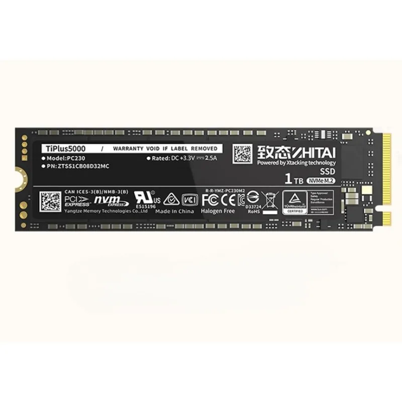 Static TiPlus5000/7100 1T2TBM.2NVME Solid State Drive TI600 Changjiang Storage SSD512G