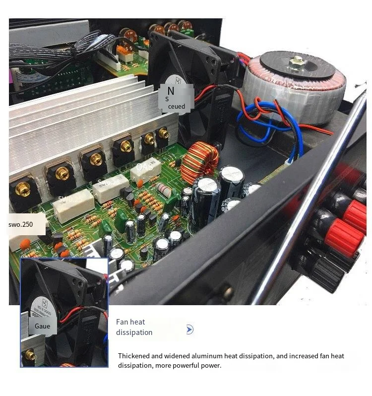 Wzmacniacz mocy gospodarstwa domowego wysokiej mocy profesjonalny bas wzmacniacz Bluetooth KTV etap moc dźwięku wzmacniacz jakości dźwięku HiFi