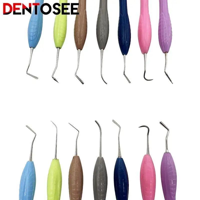 Dental Resin Filled Restorative Instrument Filler Aesthetic Restoration Knife Silicone Handle Non-Slip Dentistry Tools