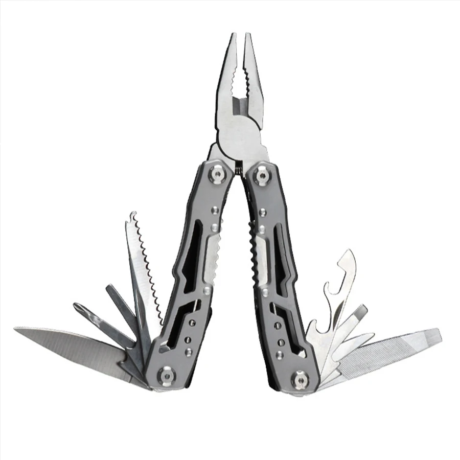 Camping Multitool Roestvrij staal Draagbare zakmestang Outdoor Emergency Survival Gear Multifunctioneel gereedschap voor wandelen