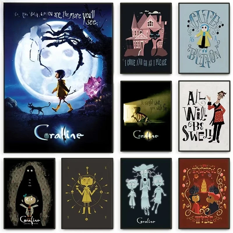 

Картина маслом по номерам аниме фильм Коралина украшение дома живопись стены спальня декор комнаты подарок безрамный