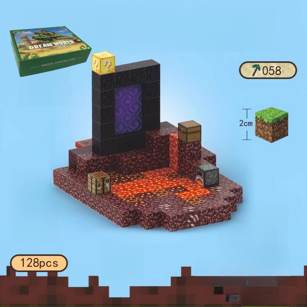 كتل مغناطيسية-بناء مغناطيس الألغام الطبعة العالمية ألعاب مغناطيسية للبنين والبنات سن 3 سنوات فما فوق ألعاب حسية مكعبات ألعاب البناء