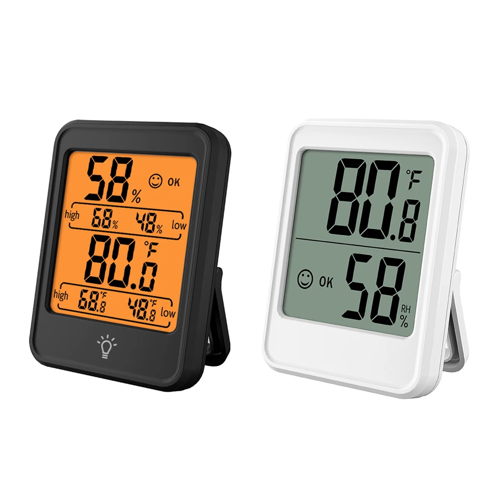 Digital Indoor Outdoor Thermometer Hygrometer Backlight Electronic Temperature Humidity Monitor Weather Station for Home