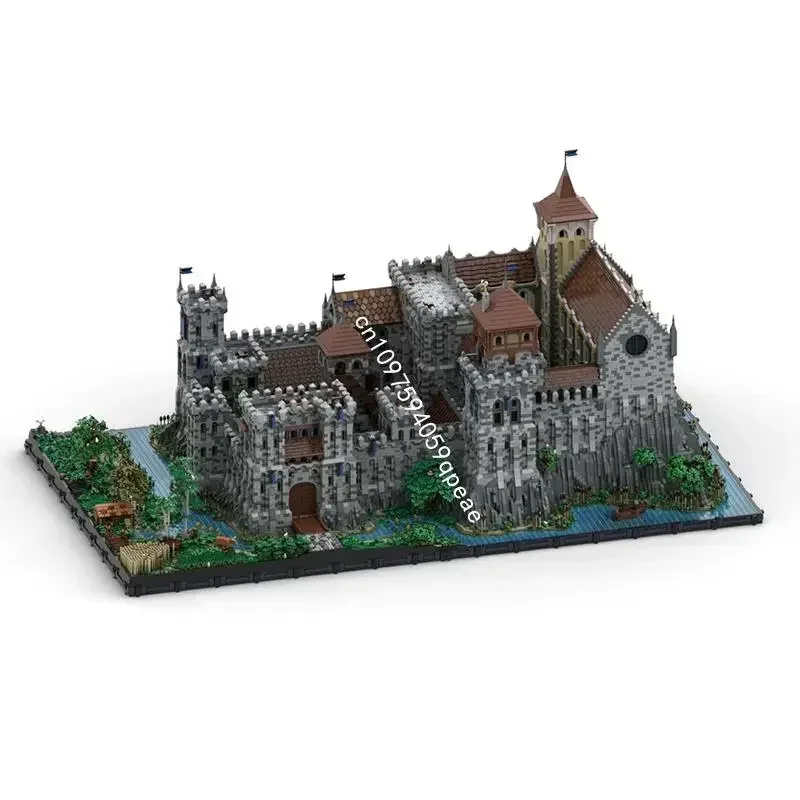 New 112774Pcs Moc European Medieval Street View Complete Huge Castle Model blocks Diy Creative Ideas Toy Birthday Gift