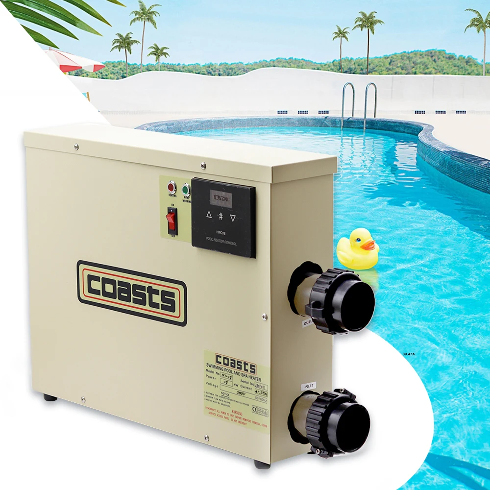 Imagem -03 - Calefator de Água para a Piscina Termostato do Banho Brandnew Impermeável Tela Táctil 18kw 220v 240v 380v