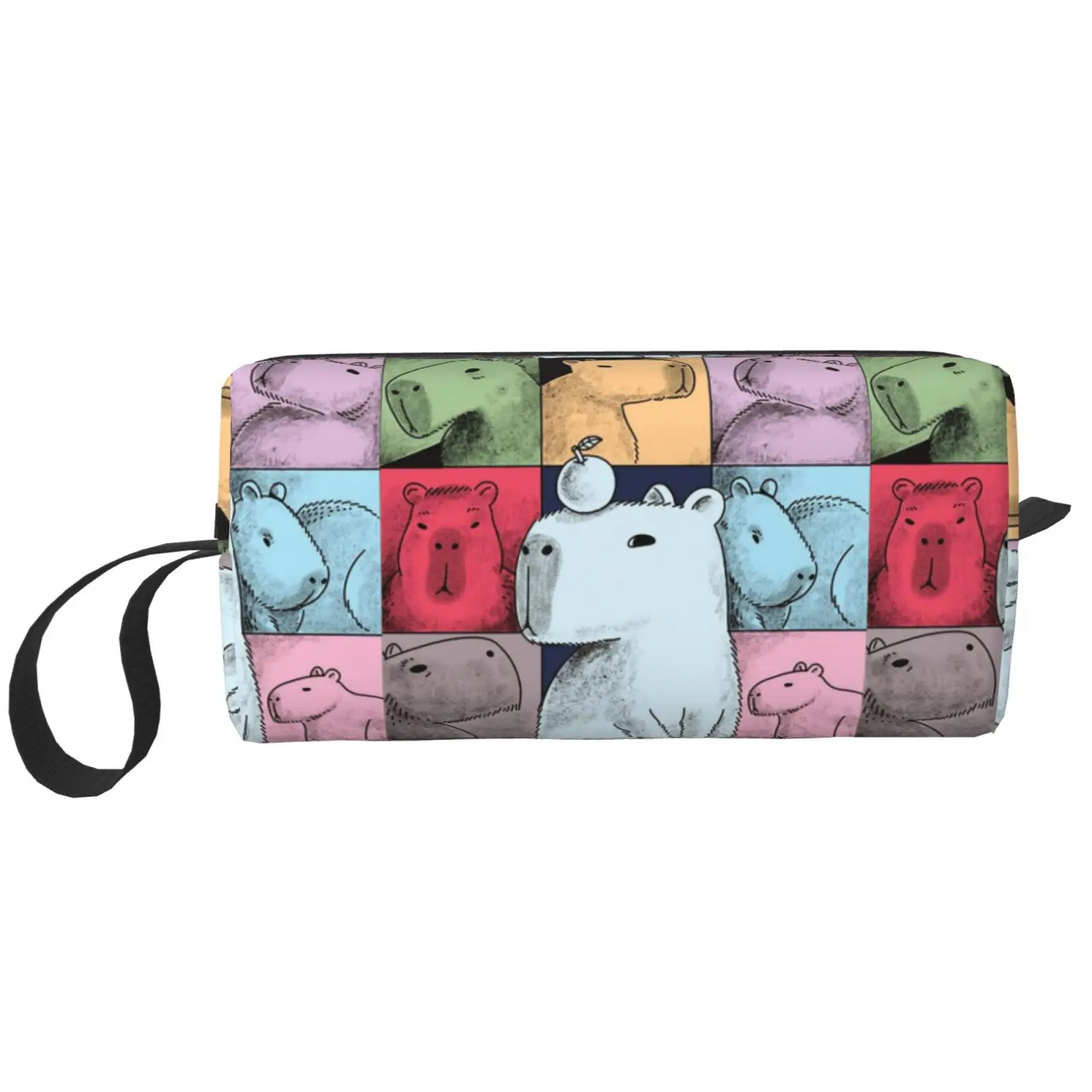 

Bee and Capybara Thermal Toiletry Bag Women Cartoon Cosmetic Makeup Organizer Ladies Beauty Storage Dopp Kit Box