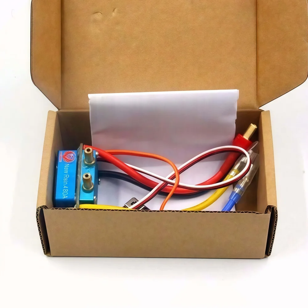 Fatjoy 480a escovado esc motor duplo resfriamento de água um para dois controlador de velocidade eletrônico para barco rc carro rc