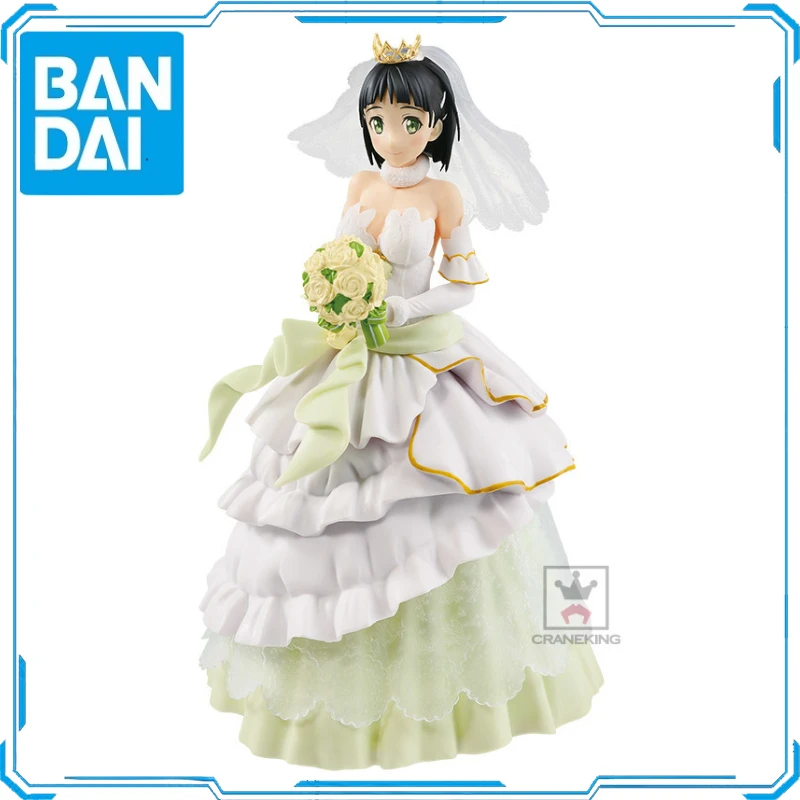 In Stock Original Bandai BANPRESTO EXQ Kirigaya Suguha Wedding Dress Action Figure Animation Gift Model Collector Anime Genuine