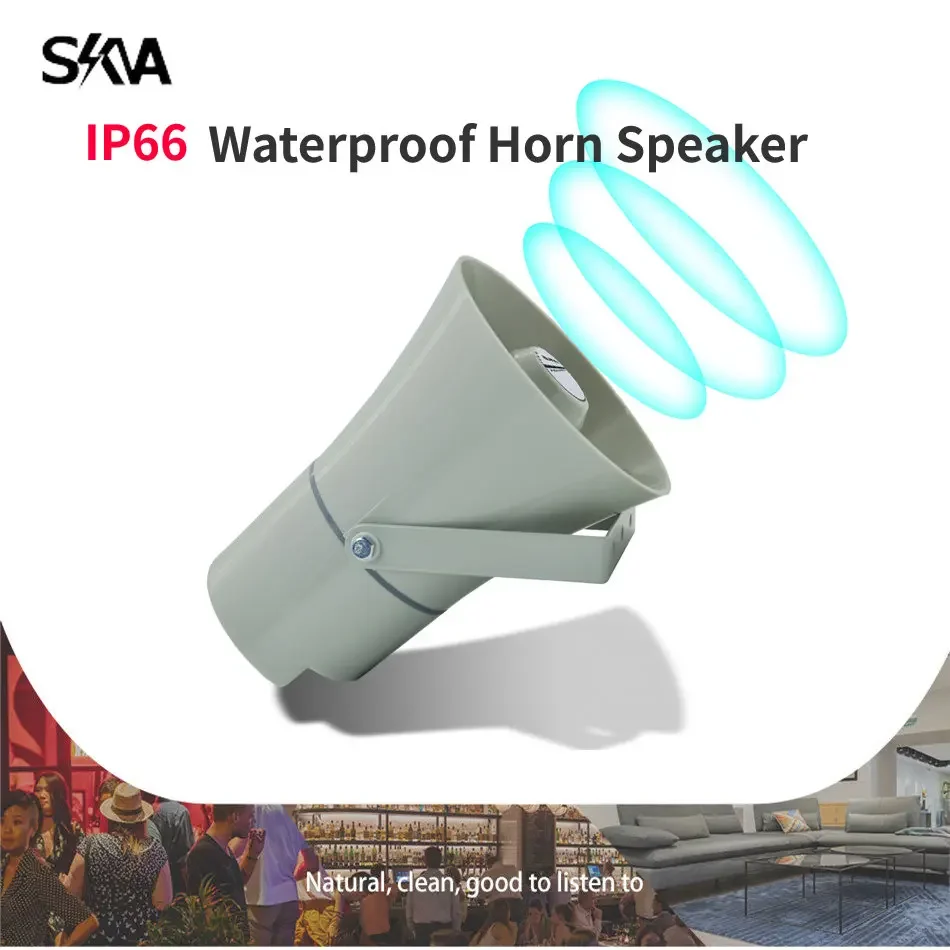 

IP66 10W Waterproof Horn Outdoor Speaker Power Long Distance Transmission Public Address System Music Sun Protection Material