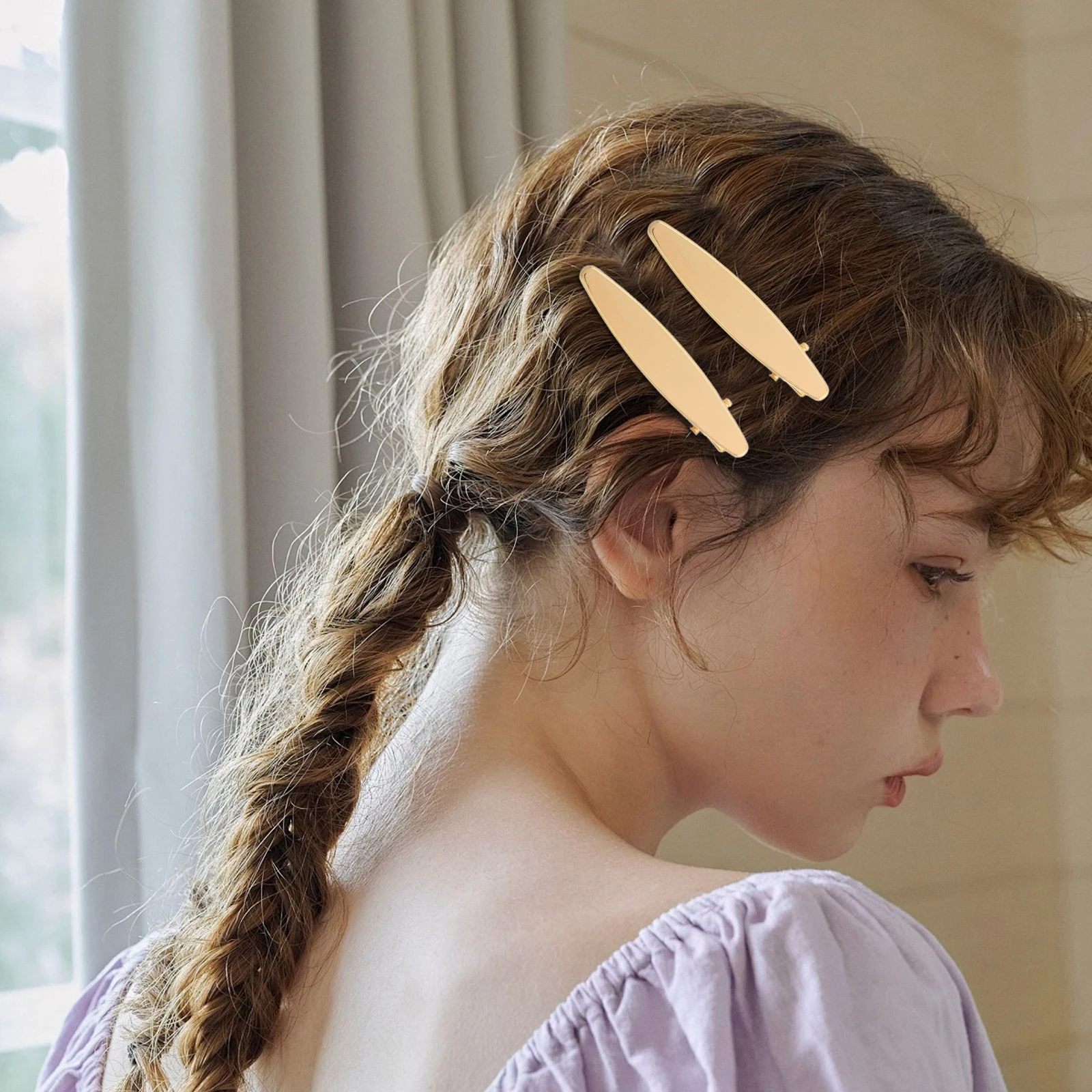 

50pcs Hairpin Clips Gold Hollow DIY Accessories Women Barrettes Handmade Kit Hair Tie Decorations Wedding Party Use