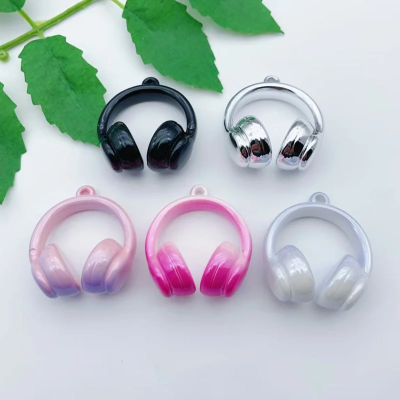 5 pieces of personalized cream small headphone pendant DIY phone chain keychain bag pendant