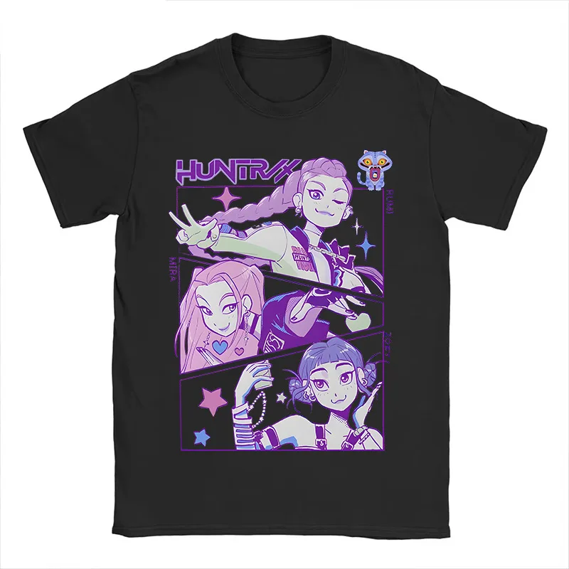 

Kpop Demon Hunters Cosplay Costume Summer Short Sleeve T-shirt Cute Kpop Demon Hunters Tiger Harajuku Casual T-shirt for Adult