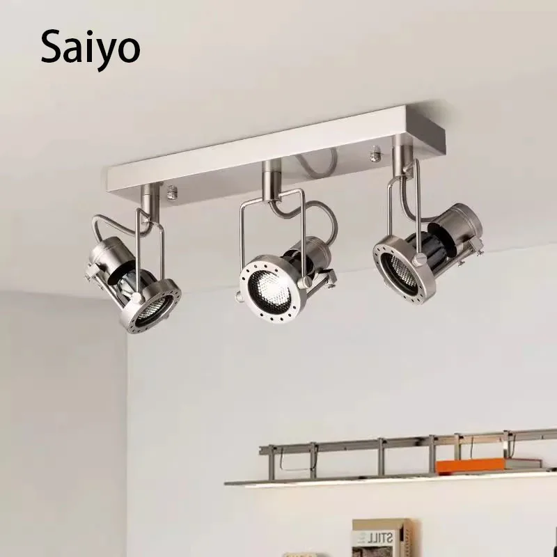 

LED Spotlight Vintage Ceiling Lamp Surface Mounted Spot Light Retro Entrance Hallway Dressing Room Track Long Round Lighting