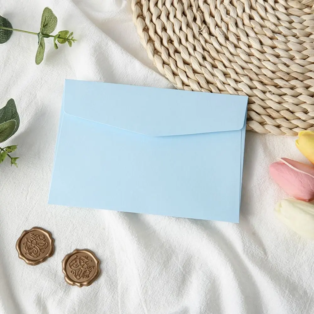 10pcs Mini Macaron Color Envelopes Candy Color High Appearance Invitation Cards Blank DIY Packing Envelope Holiday Wishes