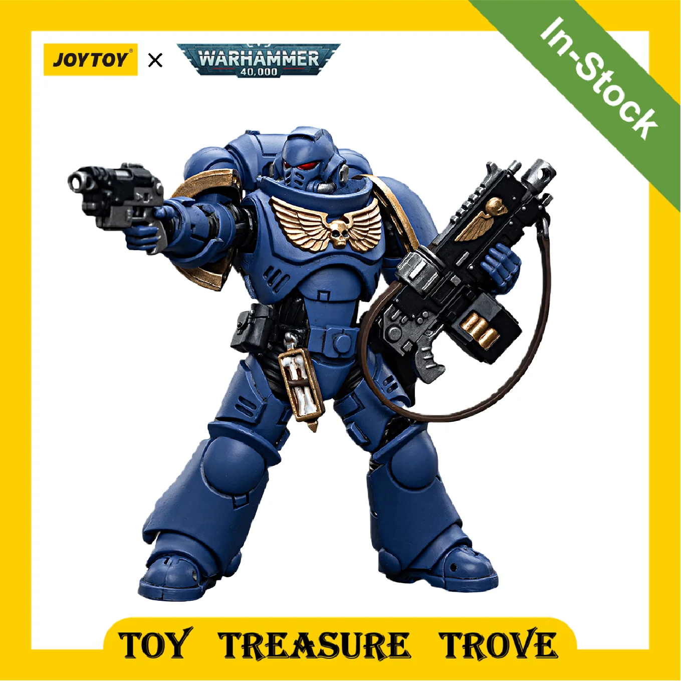 [In-Stock] JOYTOY 1/18 Warhammer 40000 Action Figure New Ultramarines Intercessors V4 Anime Figure Model Toy Gift