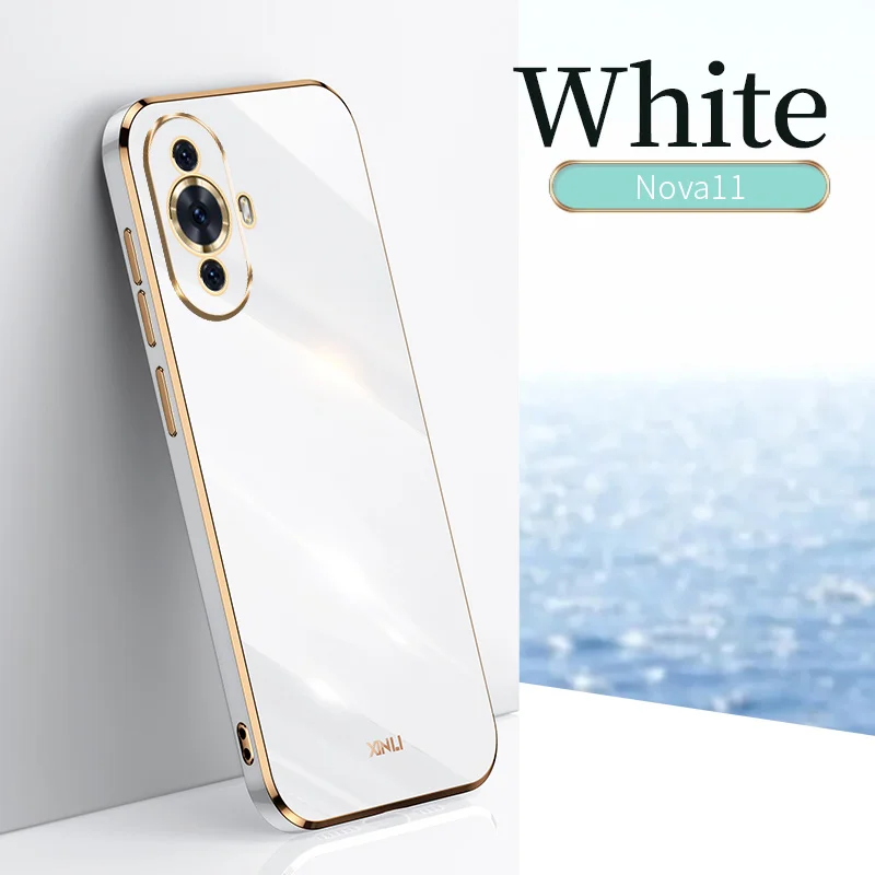 For Nova 11 Case Luxury 6D Electroplated Soft Silicone Shockproof Cover For Huawei P60 Art P60Pro Plus Enjoy60 Nova Y61 10SE