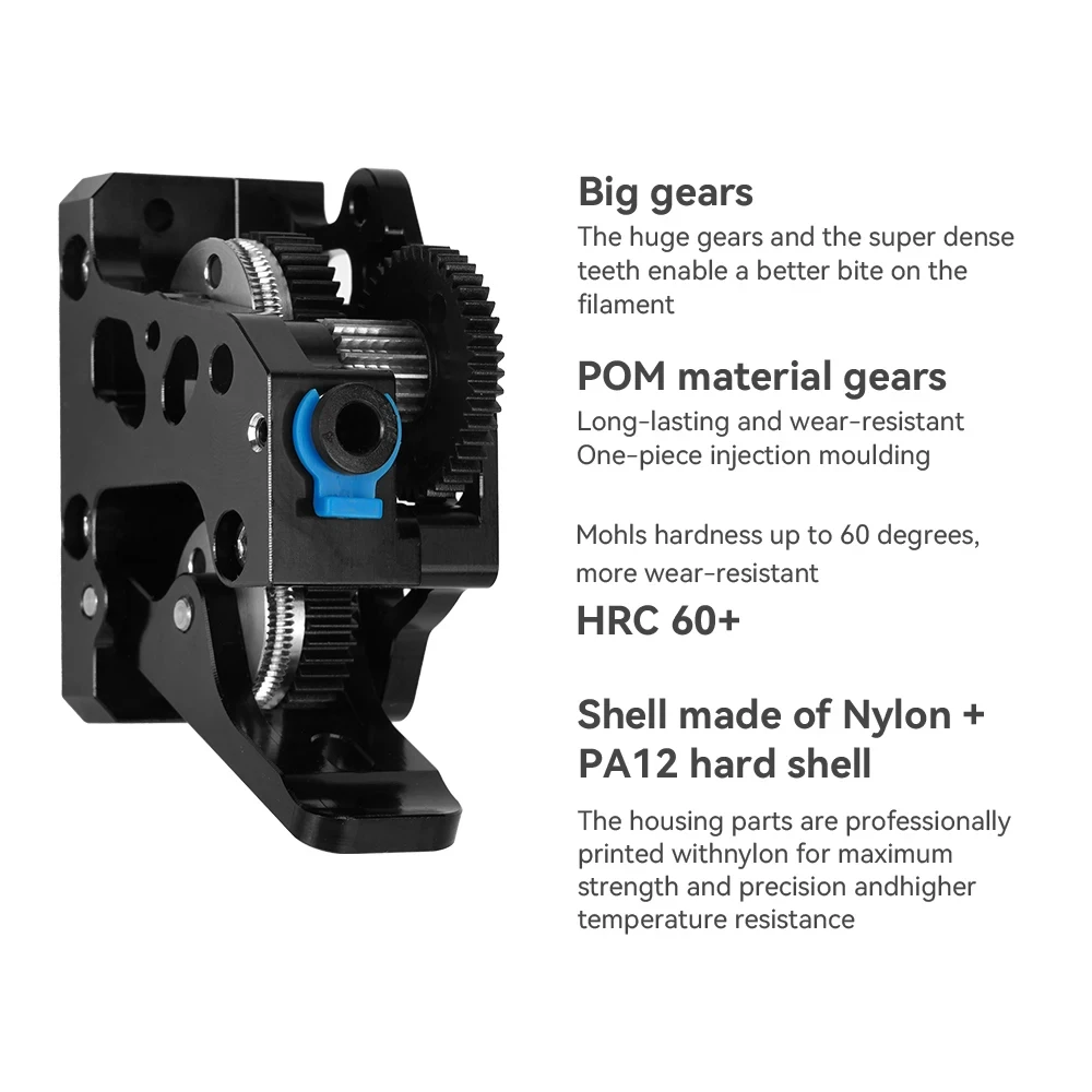 Dla CR10 CR 10S Ender3 V2 VORON HGX LITE Ekstruder Podwójny Ekstruder z Przekładnią Ekstruder z Przekładnią Redukcyjną z Twardej Stali Silnik Wysokiej Prędkości Części do Drukarek 3D — zdjęcie produktu 3