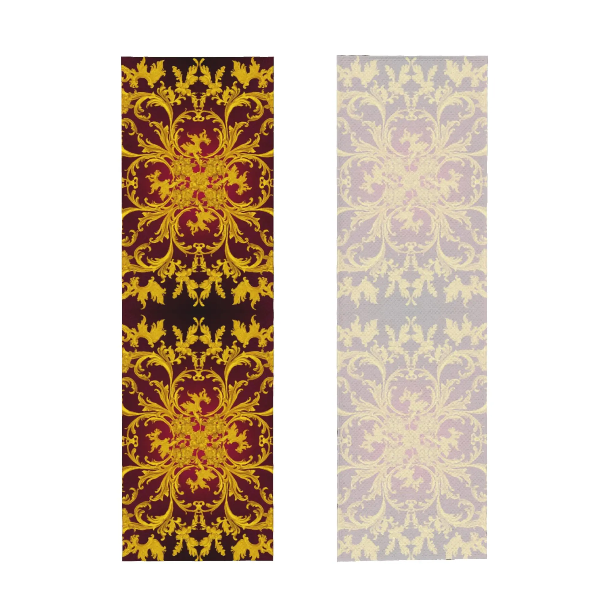 Rococo Kaleidoscopic Burgundy Gold Cold Exercise Towel Baroque  Yoga And Fitness Running Outdoor Activities Travelling Towels