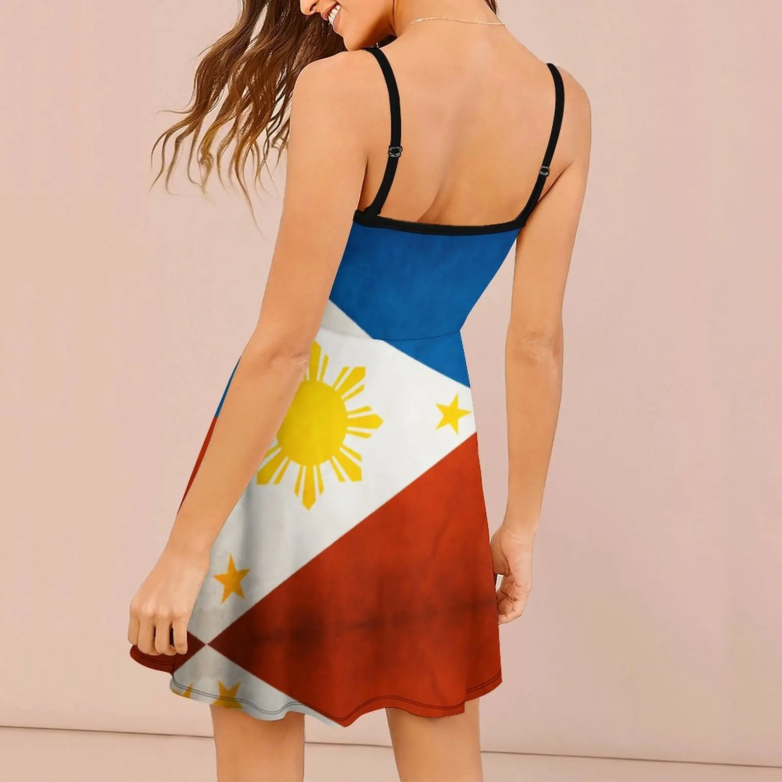 Philippines  Philippines Flag  National Flag of Philippines  Filipino Flag Novelty Sexy  Woman's Gown Women's Sling Dress Humor