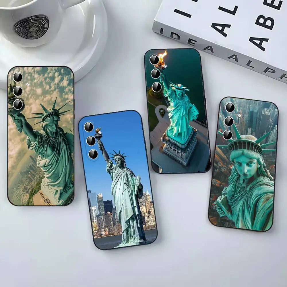 Statue of Liberty Fashion Phone Case coque Cover For Samsung Galaxy A12 22,32,52,53,71,73, Note9,10,20 Ultra
