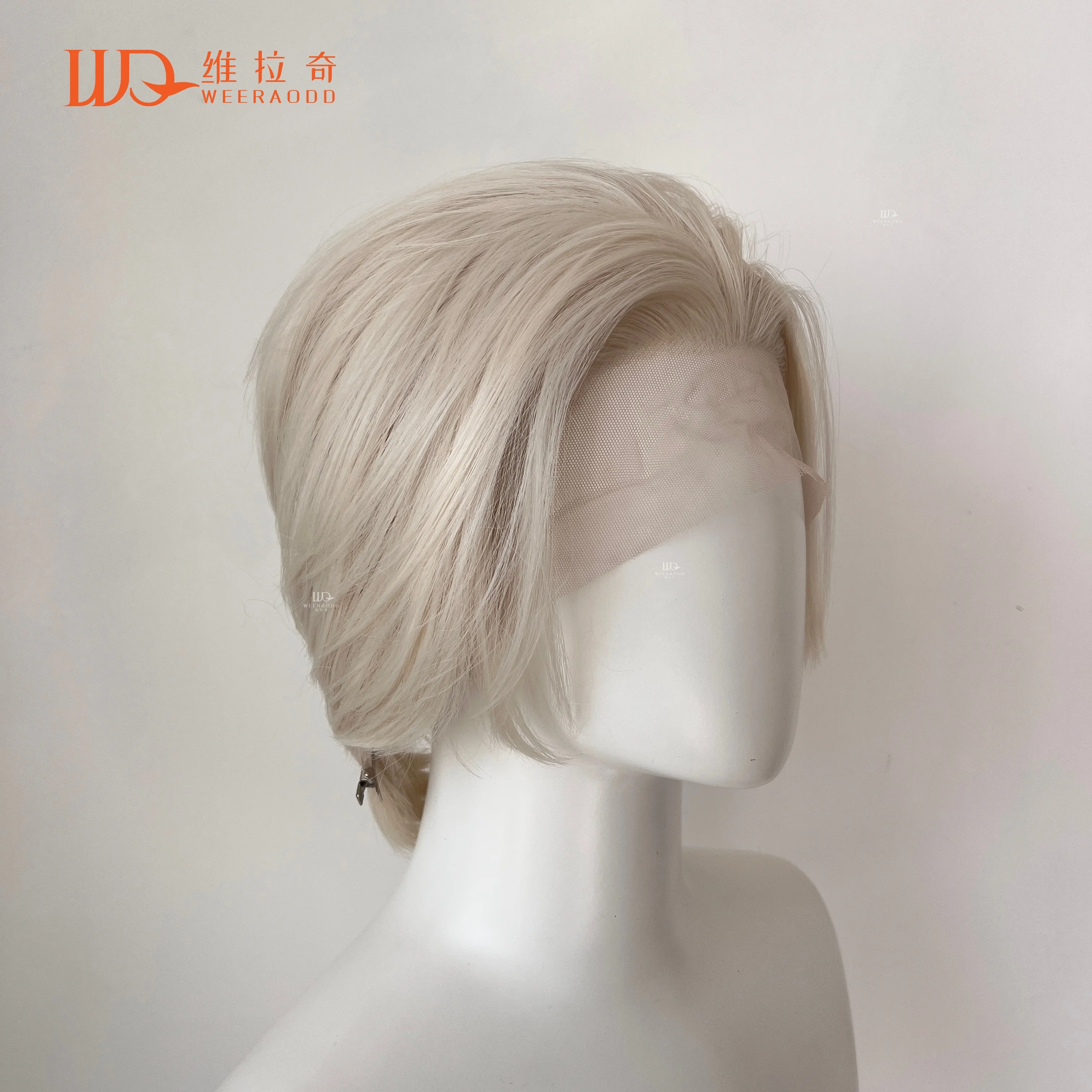 Pelucas de Cabello Sintético Rubio Platino, Corte Bob Corto, 13X4, con Frente de Encaje, para Mujer, Pelucas de Cabello Sintético Pixie, Semimanuales, Sin Pegamento, 150%