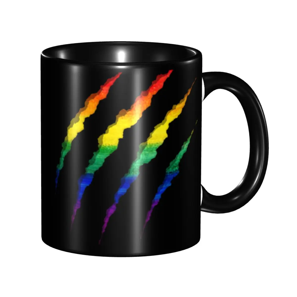 

Customized LGBT Ripped And Shredded Coffee Mugs DIY GLBT Gay Lesbian Pride Ceramic Milk Tea Cup