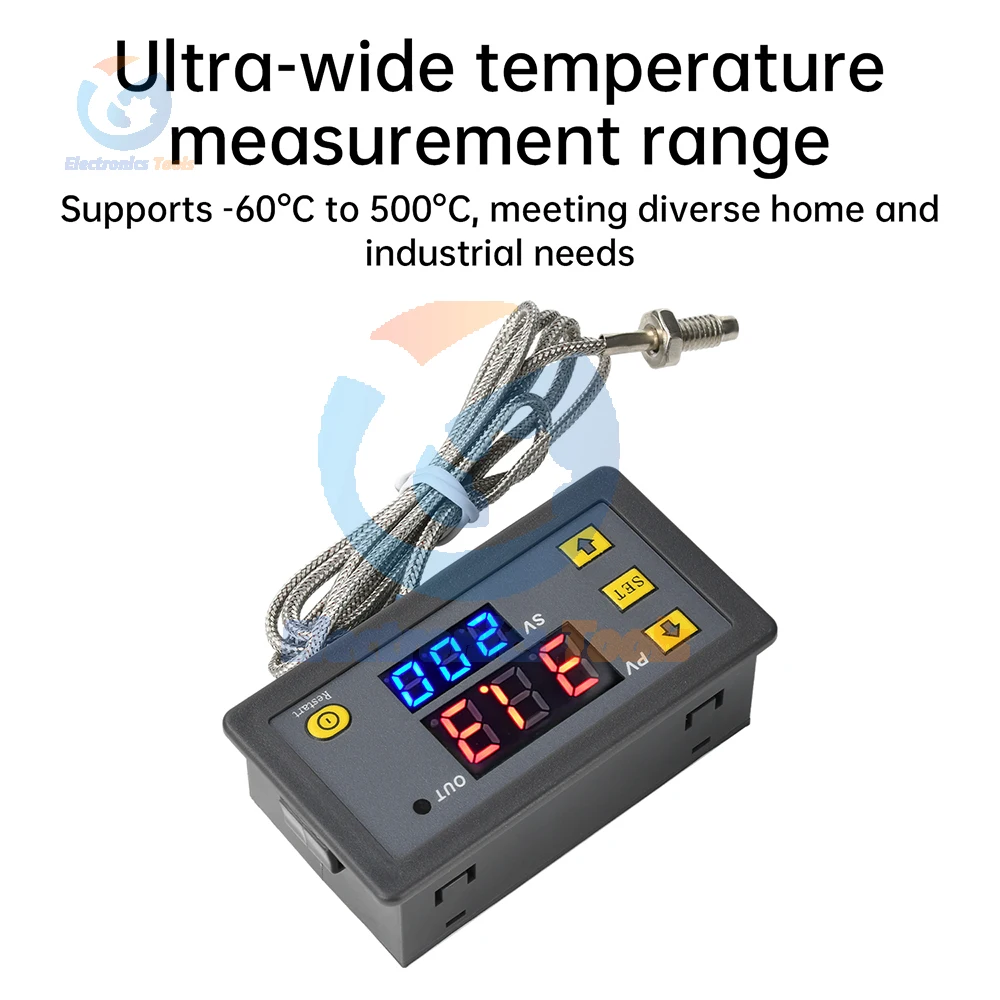 W3230 Digital Temperature Controller KType Thermostat DC5/12/24V AC220V Heating Cooling Switch for Incubator Greenhouse Refriger