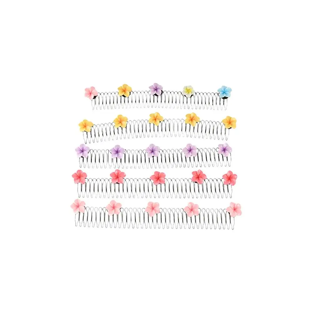 Sweet Spring U Shape Hair Styling Comb Headband Fixed Combs Invisible Extra Hair Holder Flower Teeth Flower Hairpin Children